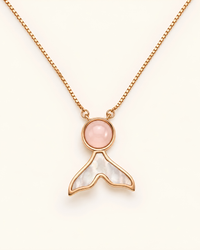 Nerina Queen Conch Shell pendant necklace in rose gold-plated 925 sterling silver - product view