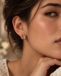 Gemstone Wreath Stud Earrings