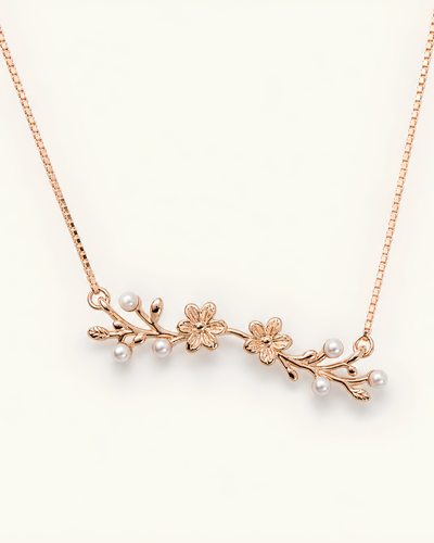 PD012 Pearl Blossom Branch Necklace - primary