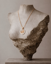 PD018 Crescent Moon Pearl Pendant Necklace - lifestyle 3