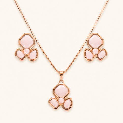 Aurelia — Queen Conch Shell Pendant & Earring Set