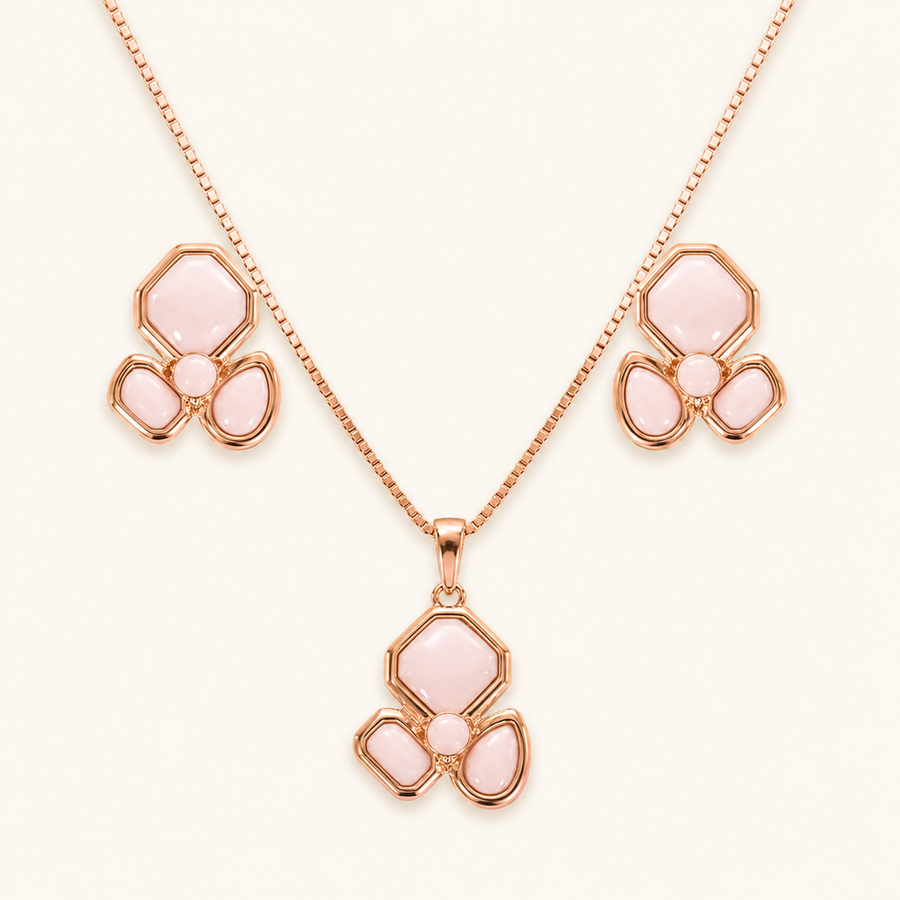 Aurelia — Queen Conch Shell Pendant & Earring Set
