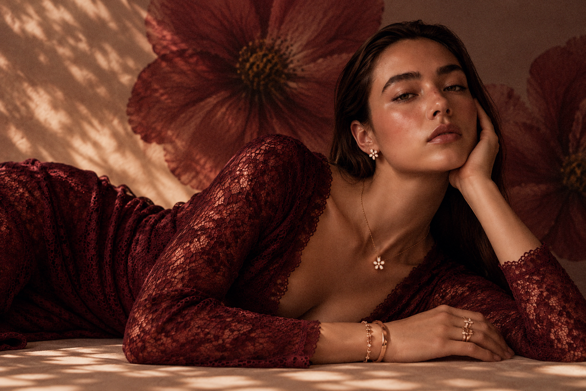 Wearable art,in rose gold.